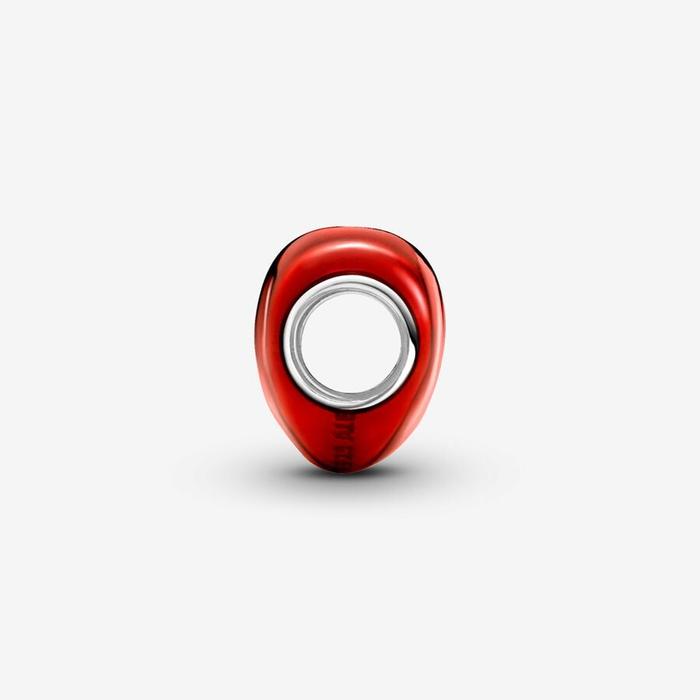 Red Metallic Heart Charm