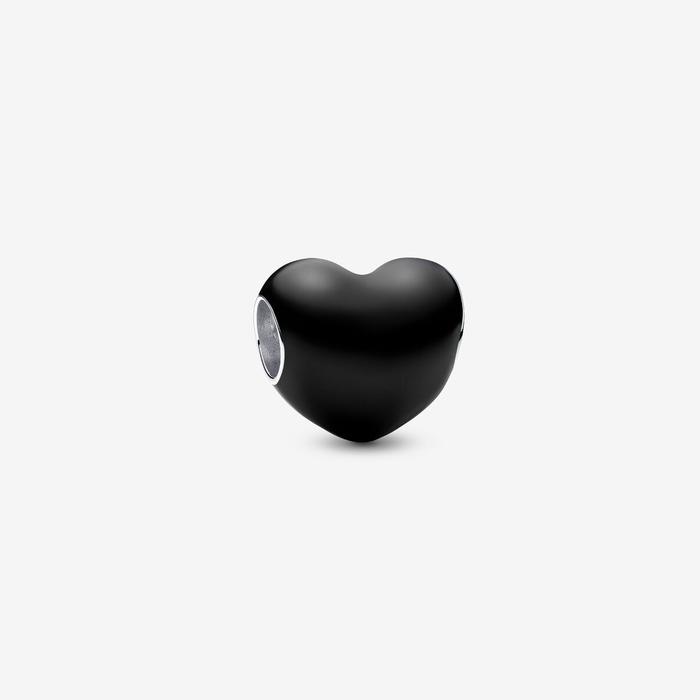 Charm Cuore Metallico Nero