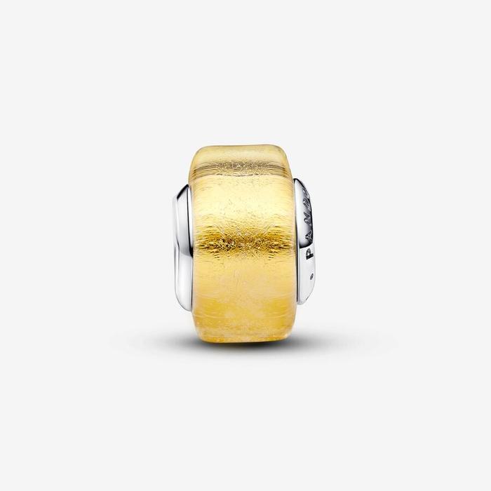 Charm Mini Murano Glass Gold Leaf