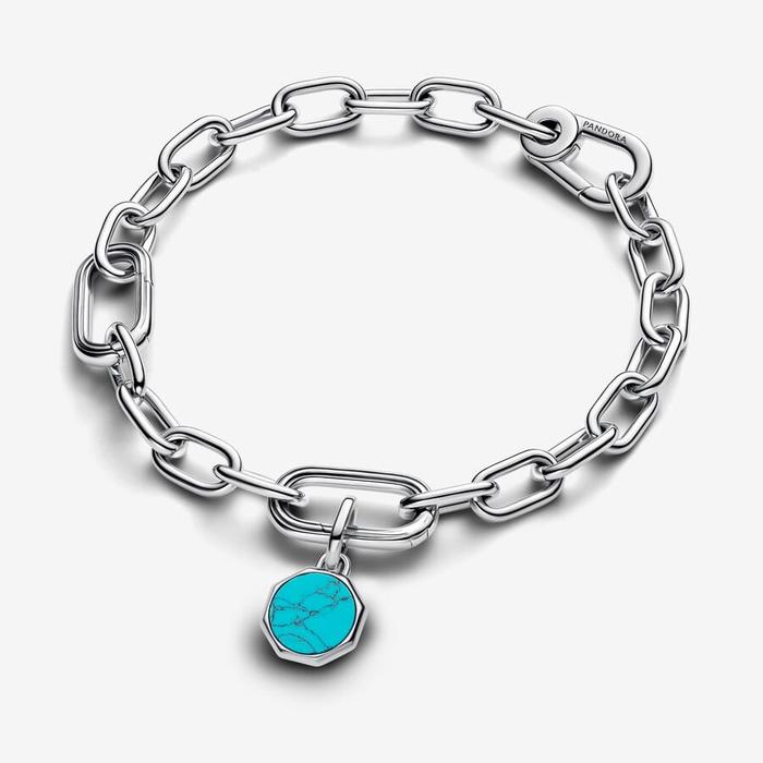Charm Médaillon Mini Turquoise à graver Pandora ME