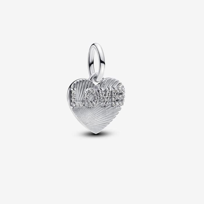 "Love" Heart Pendant Charm to be Engraved
