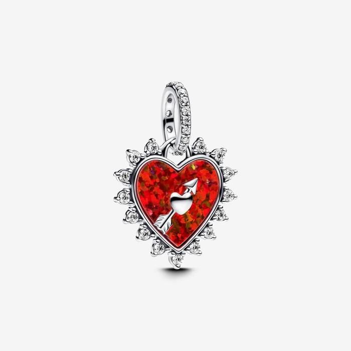 Charm Pendente Cuore con Freccia Girevole