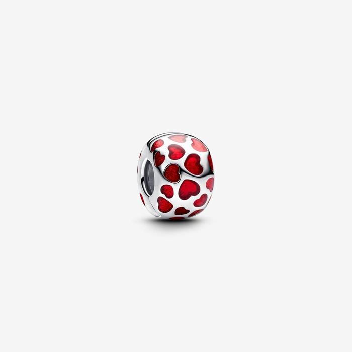 Charm Clip rotonda con cuori