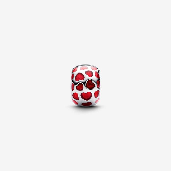 Charm Clip rotonda con cuori
