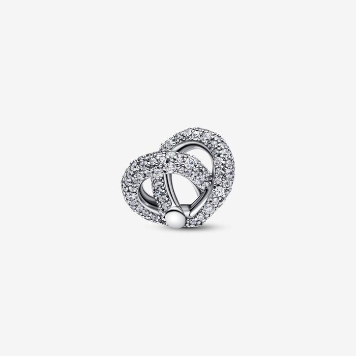 Charm cœur et pavé Infinity Knot