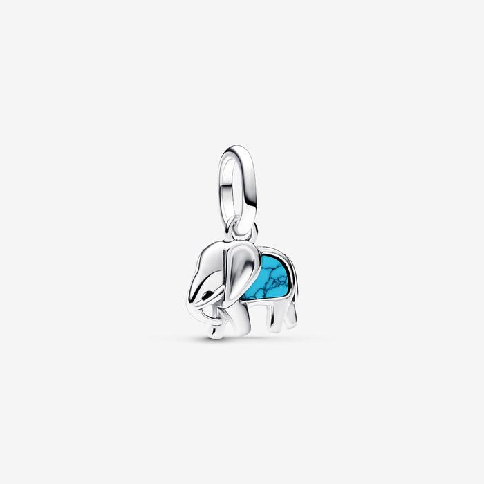 Charm Mini Pendente Elefante Turchese Pandora ME