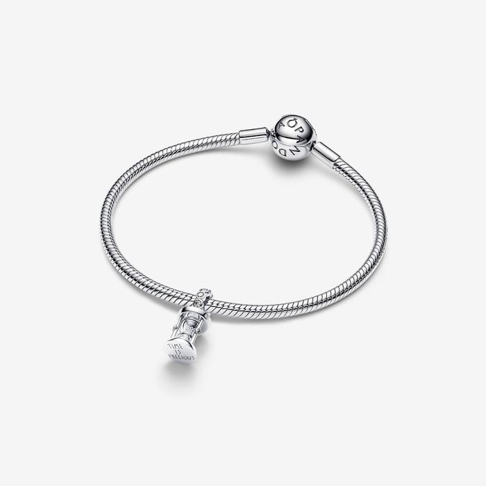 Charm Pendente Clessidra "Time is Precious"
