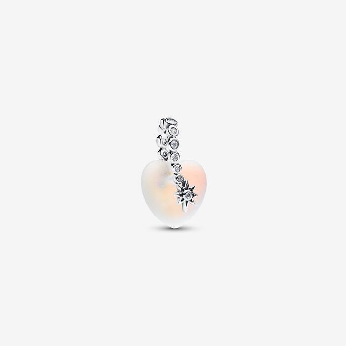 Charm Pendente Cuore e Stella Cadente