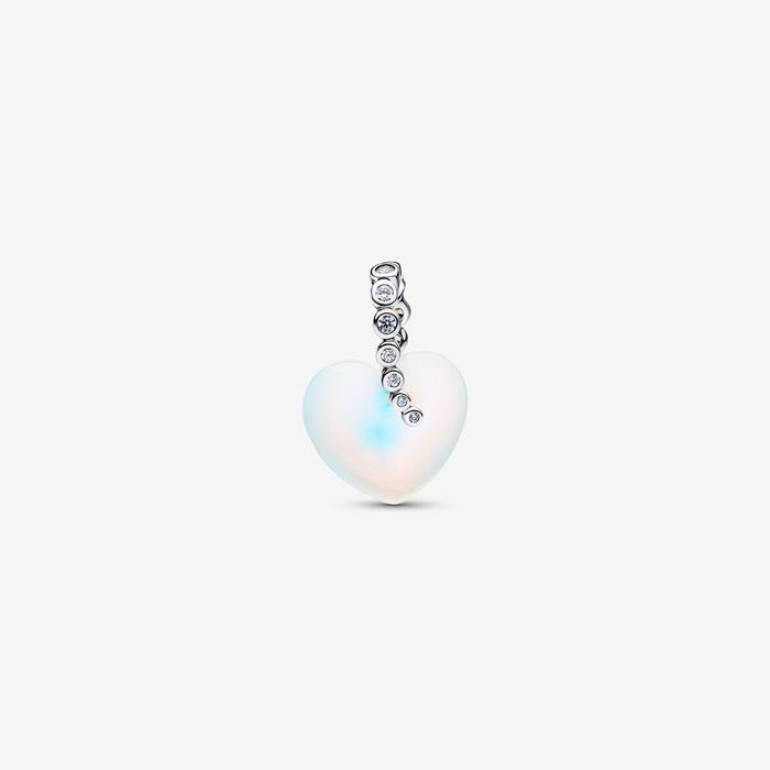Charm Pendente Cuore e Stella Cadente