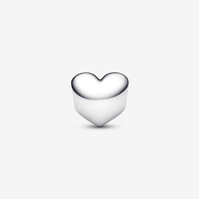 Charm Cuore con Pietra Bianca Aprile da Incidere