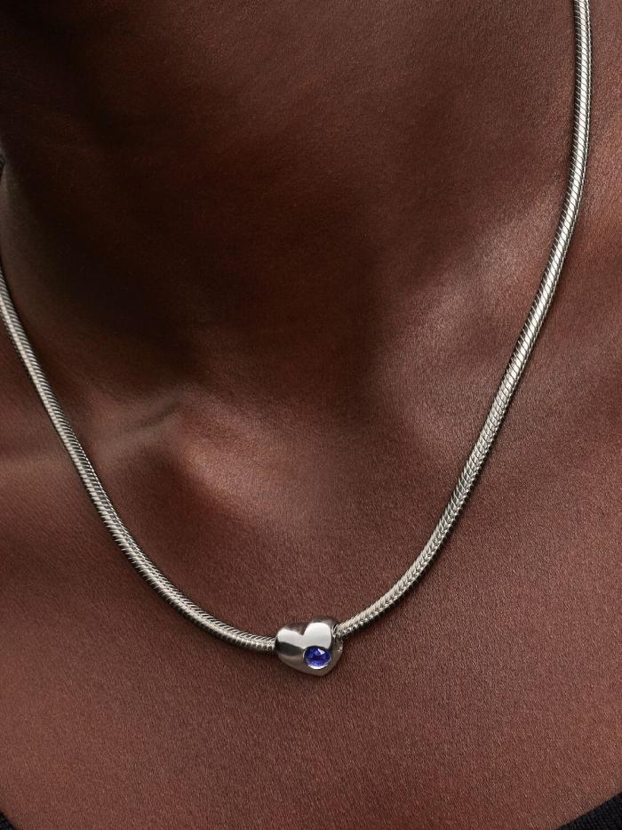 Cuore con Pietra Blu Settembre da Incidere