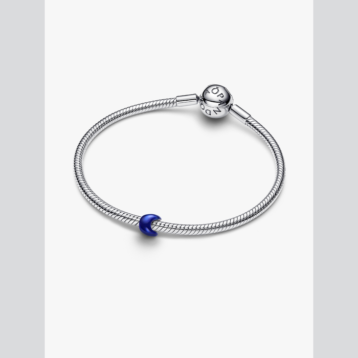 Mini Charm Luna effetto metallico blu