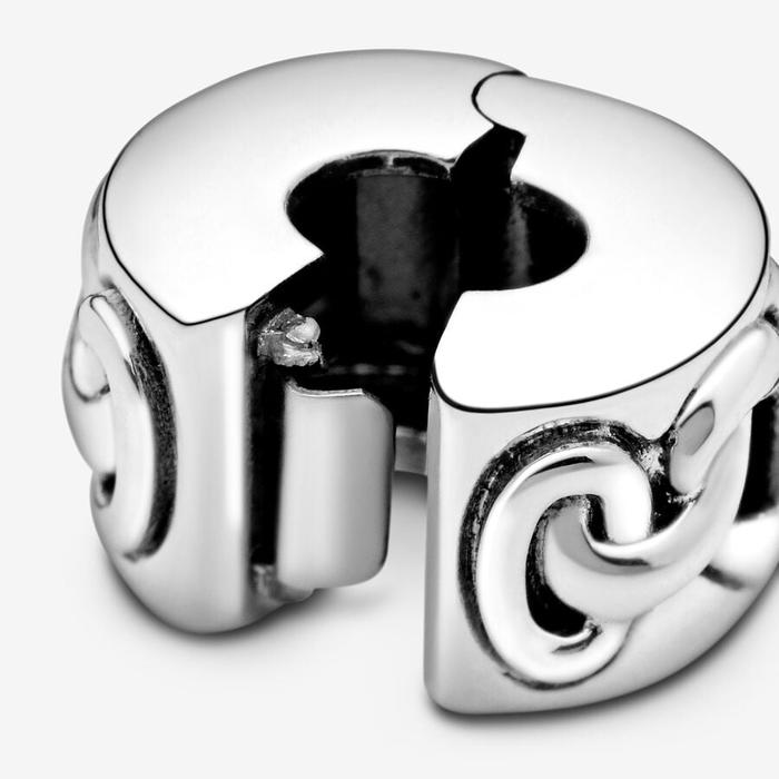 Charm Clip Cuori Intrecciati