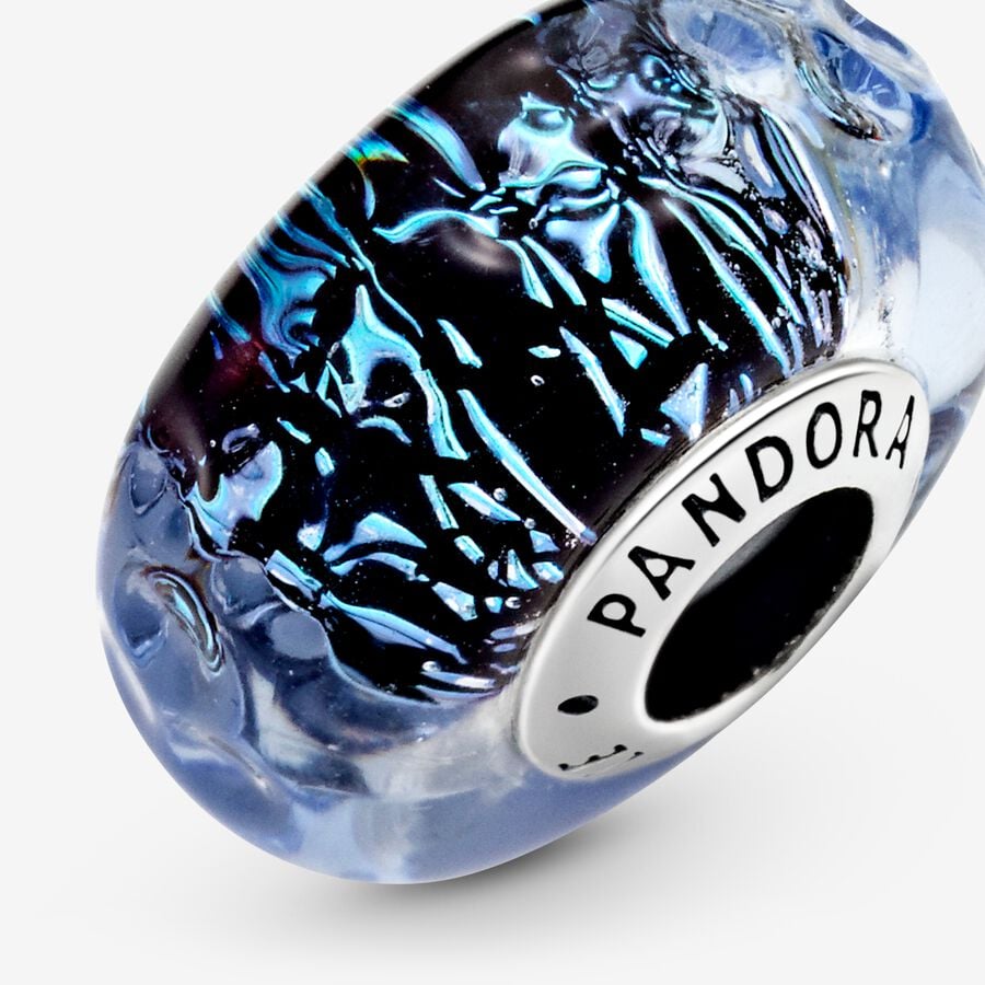 Murano Glass Charm, Blue Ocean