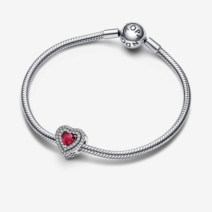 Charm Cuore Rosso e Pavè