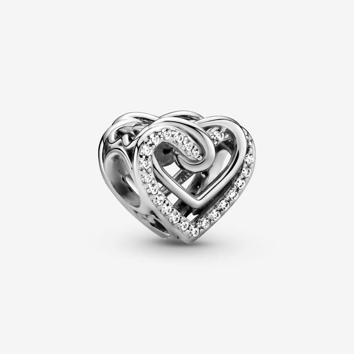 Charm Hearts Intertwined with Stones