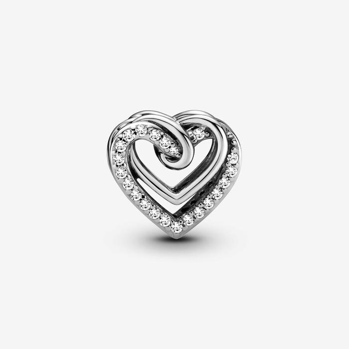Charm Hearts Intertwined with Stones