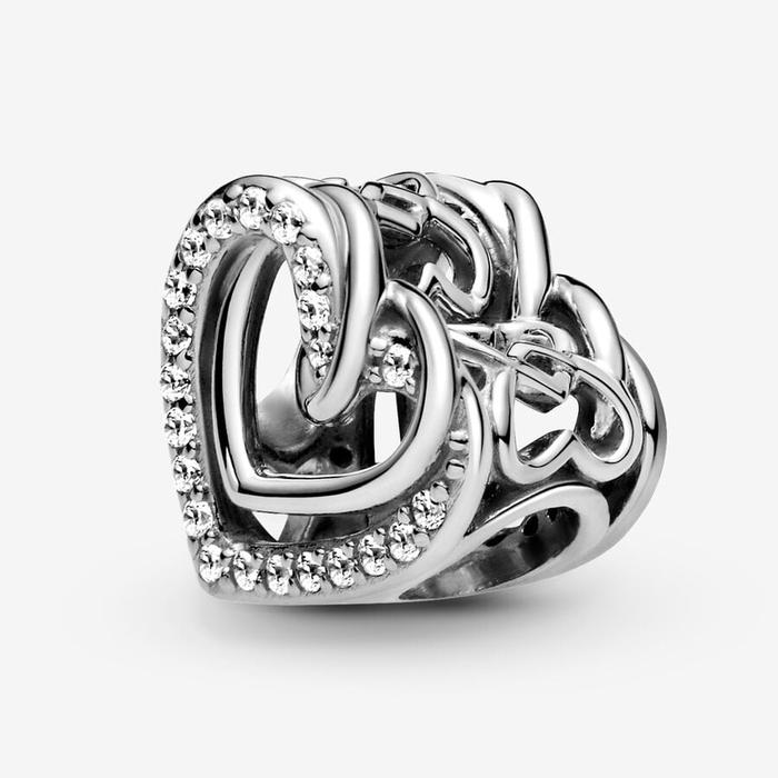 Charm Hearts Intertwined with Stones