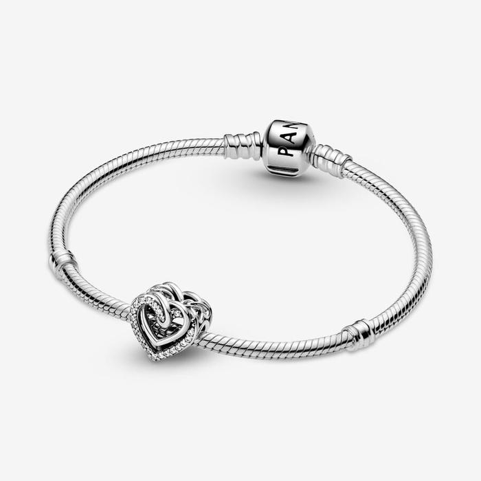 Charm Hearts Intertwined with Stones