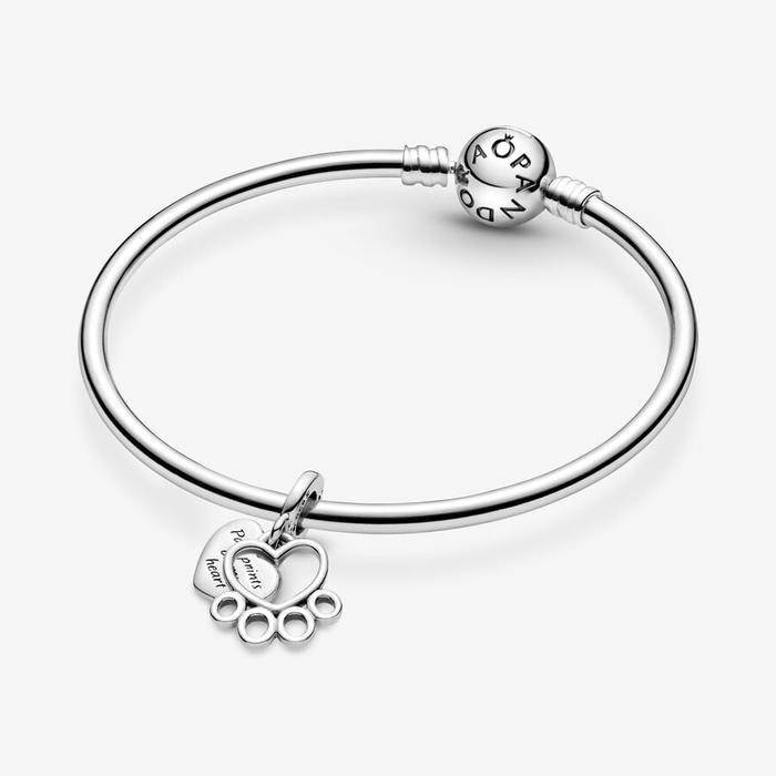 Charm Pendente Cuore e Zampa