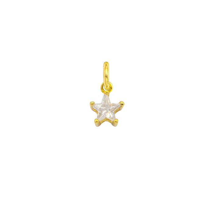 Charm Stella in Oro e Zirconi