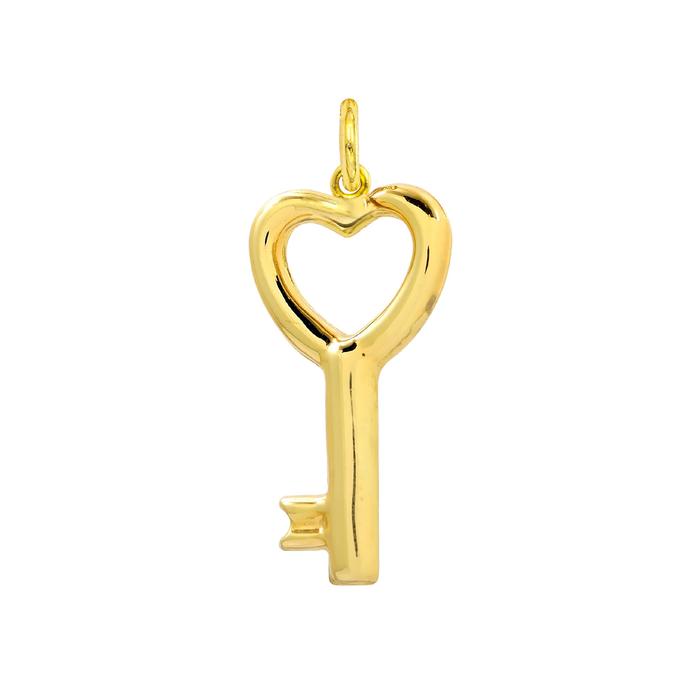 Charm Chiave Cuore in Oro