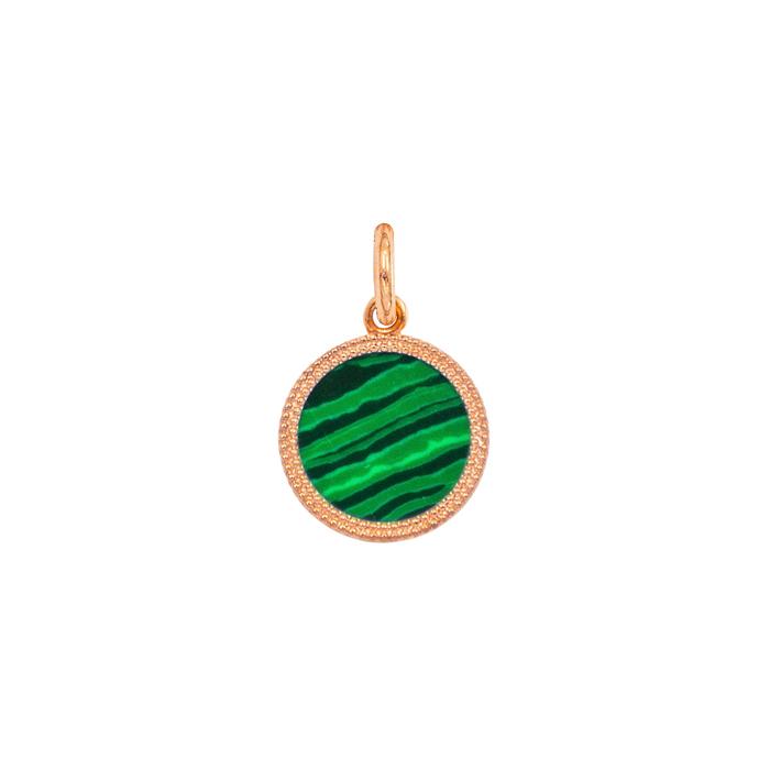Charm Cerchio in Oro e Malachite