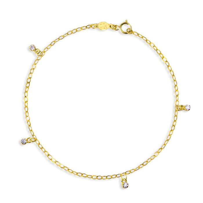 Bracciale in Oro Giallo e Zirconi