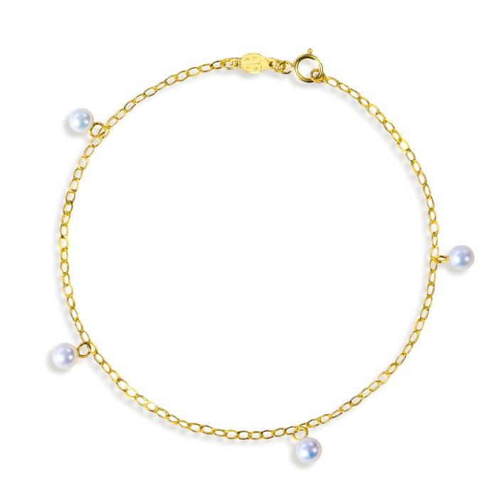 Bracciale in Oro Giallo e Perle