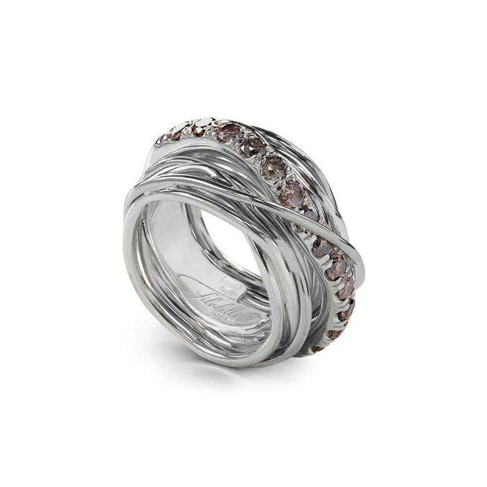 Filodellavita Carato 13 fili in Argento 925 e Diamanti Brown