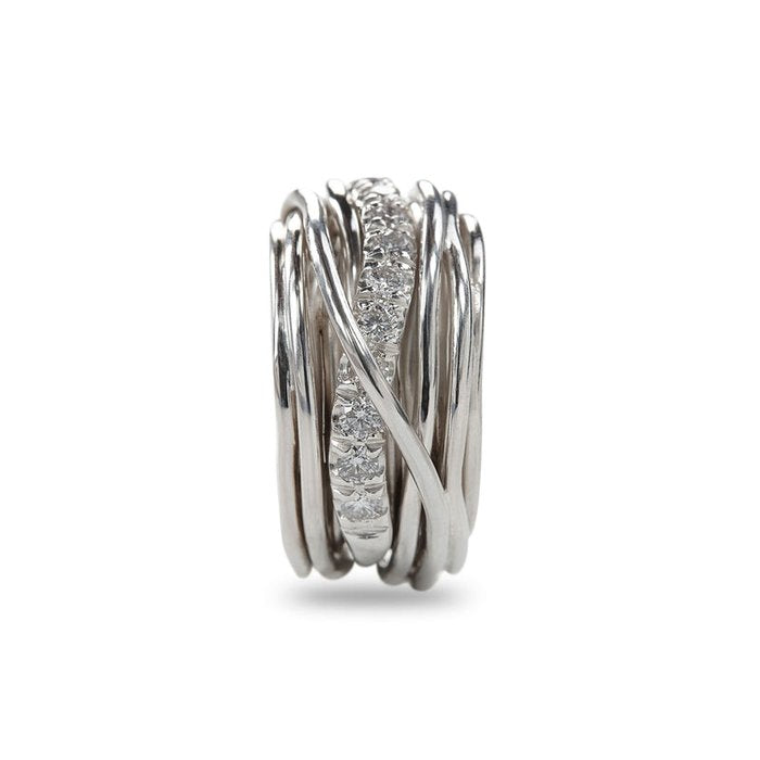 Filodellavita Carato 13 fili in Argento 925 e Diamanti Bianchi