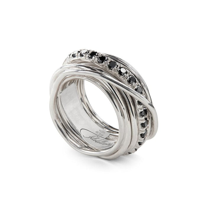 Filodellavita Rock 13 fili in Argento 925 e Diamanti Black
