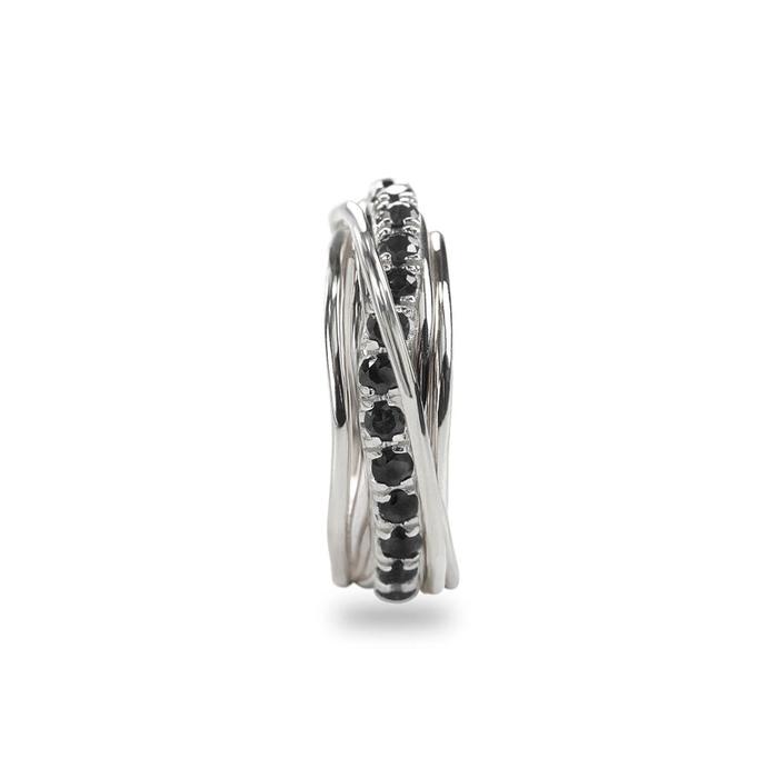 Filodellavita Précieux 7 fils et diamants noirs