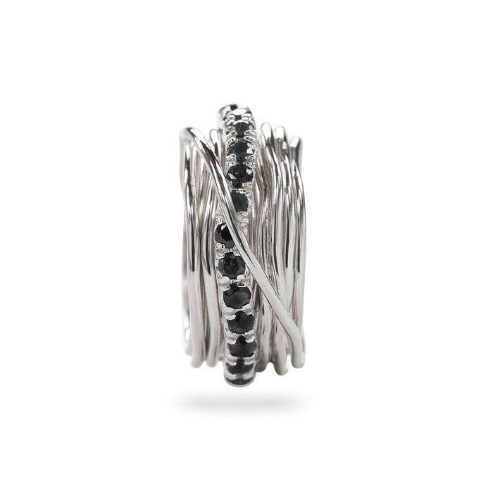 Filodellavita Prezioso 13 fili in Argento 925 e Diamanti Black