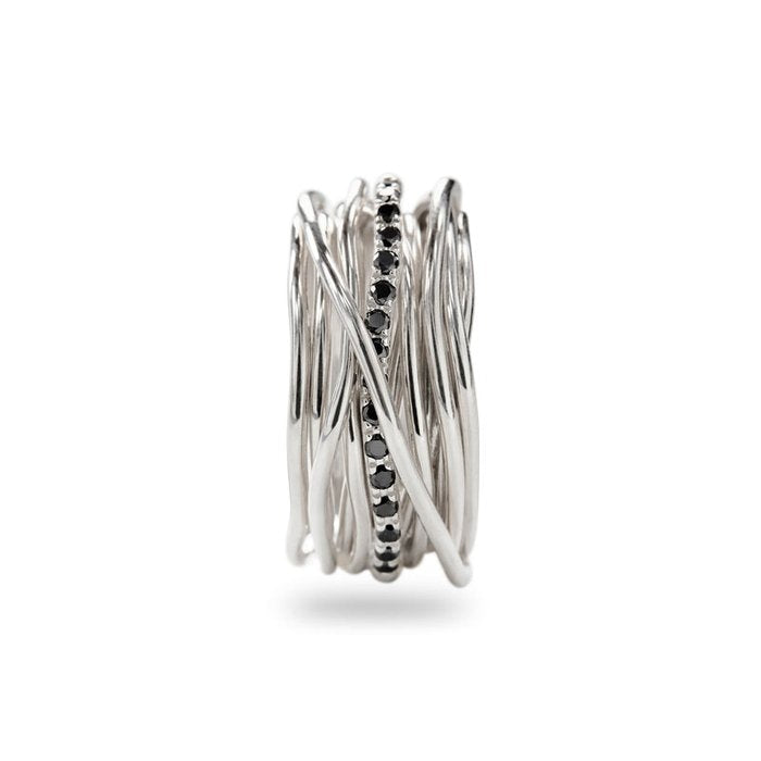 Filodellavita Classic 13 fili in Argento 925 e Diamanti Black