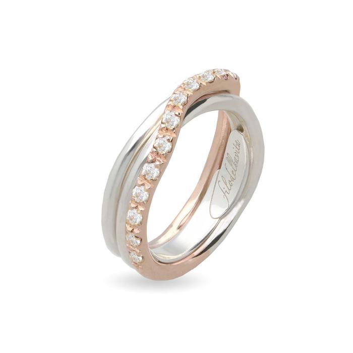 Filodellavita Precious 3 brins et diamants blancs 0,37 ct