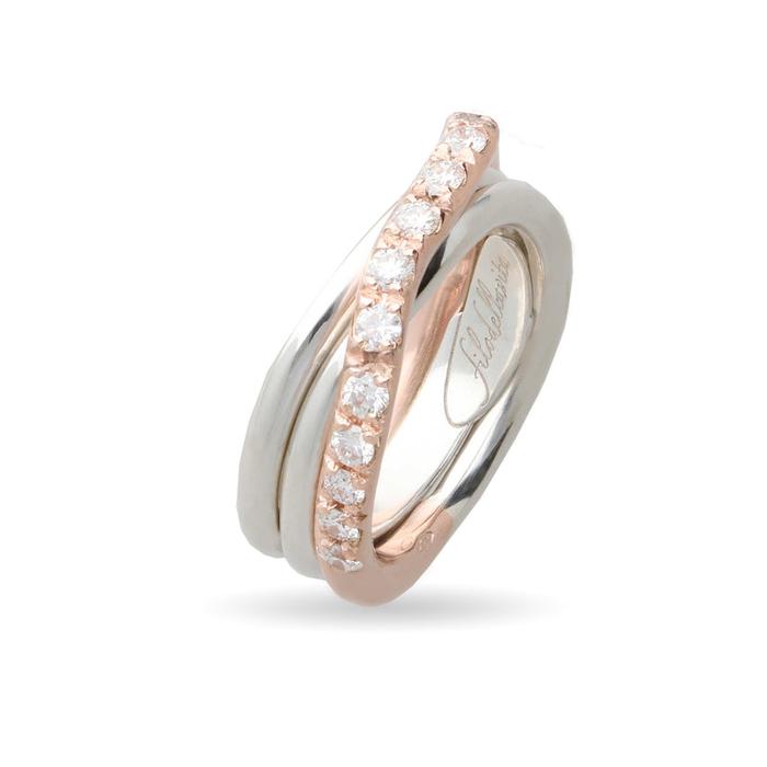 Filodellavita Precious 3 fils et diamants blancs de 0,80 ct
