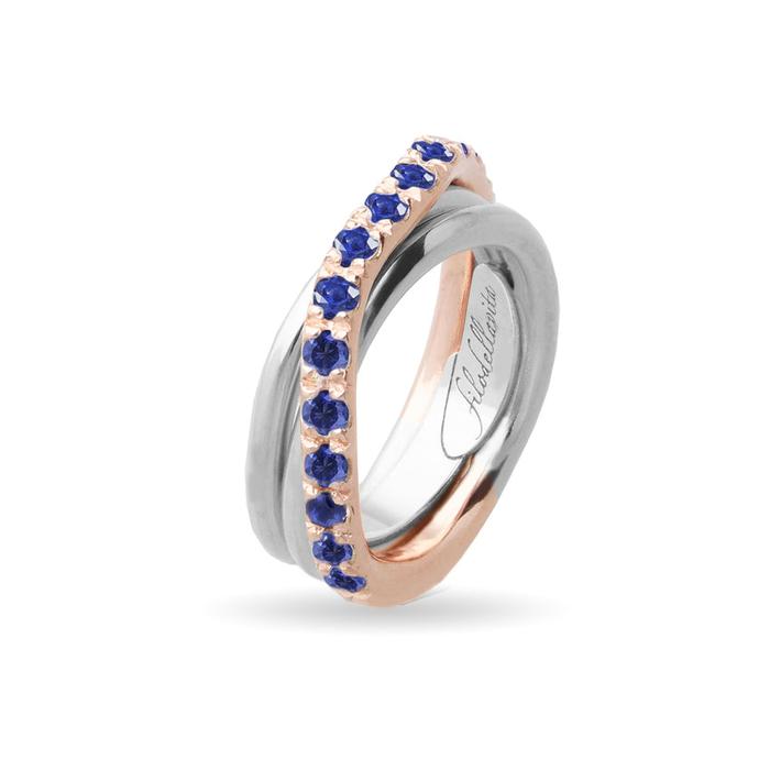 Filodellavita Precious 3 threads and 0.99ct blue Sapphires