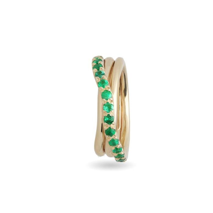 Filodellavita Precious 3 threads and 0.75ct Emeralds
