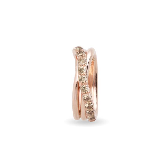Filodellavita Precious 3 fils et diamants bruns de 0,80 ct