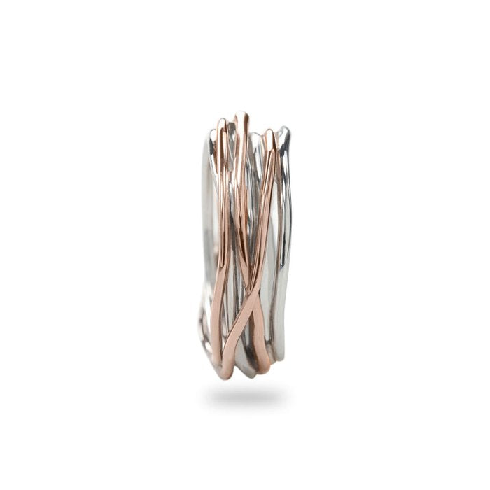 Filodellavita Classic - 7 brins en or rose 9 carats et argent 925
