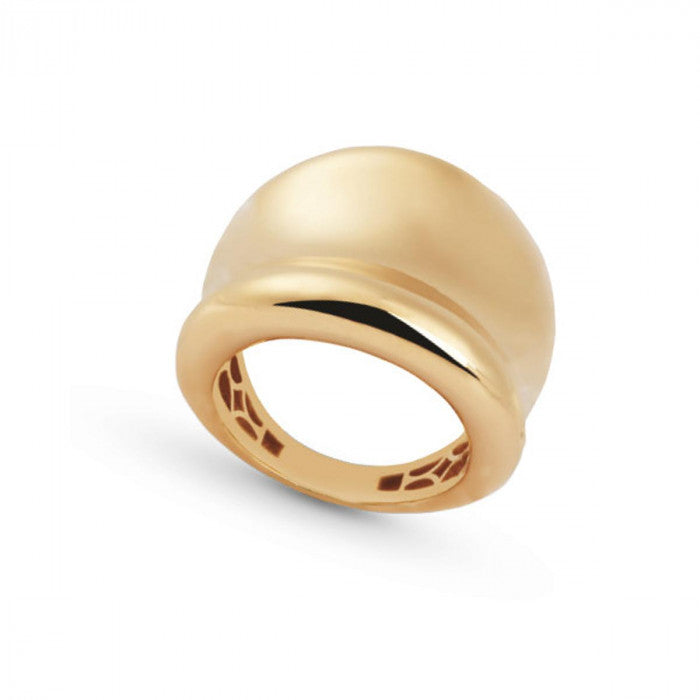 Anello a fascia incavato in Oro giallo 18kt