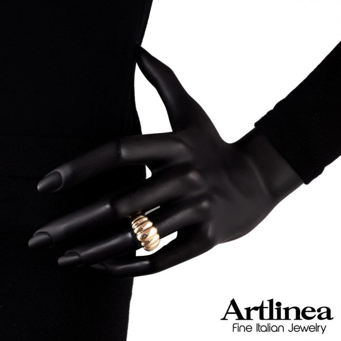 Anello a fascia in oro 18kt lucido