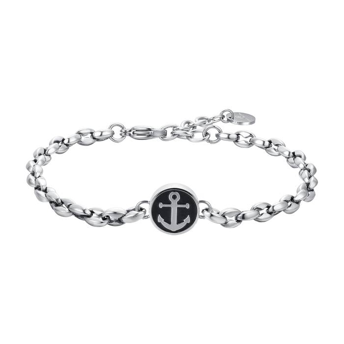 MEN'S STEEL BRACELET WITH ANCHOR
