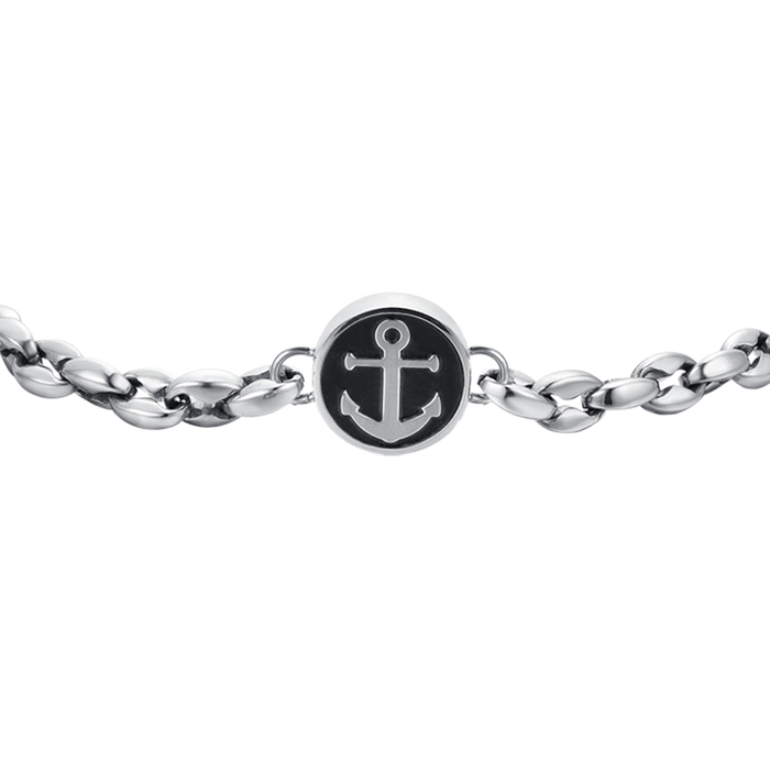 MEN'S STEEL BRACELET WITH ANCHOR