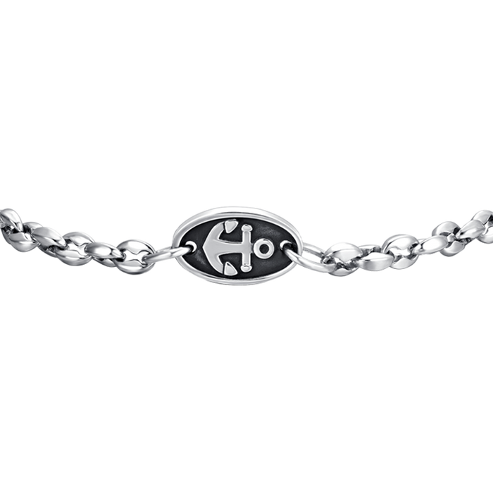 MEN'S STEEL BRACELET WITH ANCHOR