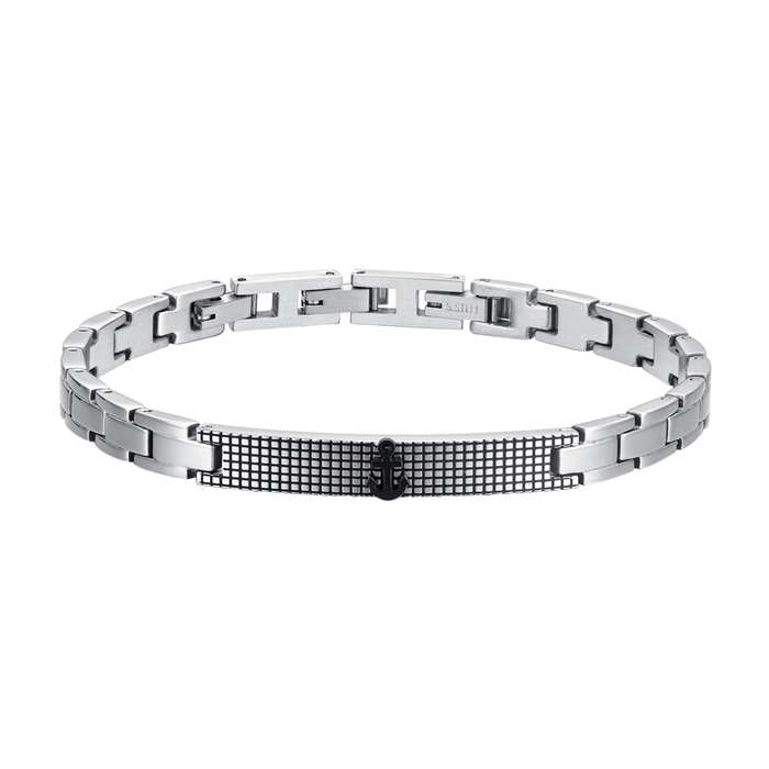 MEN'S BRACELET IN STEEL ANCHOR IP BLACK