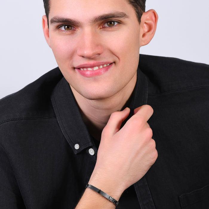 MEN'S BRACELET IN STEEL ANCHOR IP BLACK