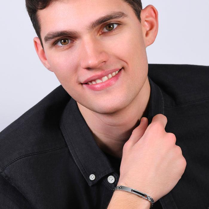 MEN'S BRACELET IN STEEL ELEMENT BLACK IP