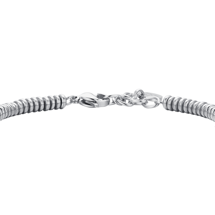 BRACCIALE UOMO IN ACCIAIO EMATITE SILVER E ROSE GOLD